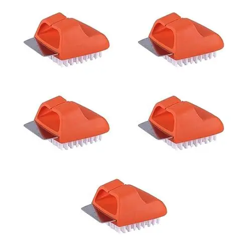 Produktbild: Amosfun 5st 2 in 1 Reinigungsbürste Grill-reinigungsbürste Draussen Grillreiniger Für Grills Spachtel Schaber Grillbürste Reinigungswerkzeuge Grillrost Reiniger Grillschaufel Nylon Orange
