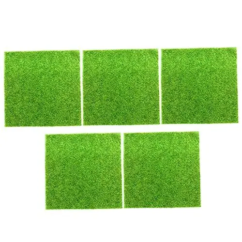 Produktbild: Amosfun 5stücke Kunstrasen Aus Kunststoff Für Gartenideen Wanddekoration Und Gartendekoration Grüner Rasen Für Simulation Und Dekoration Geeignet Für Mini-gärten Und DIY-projekte