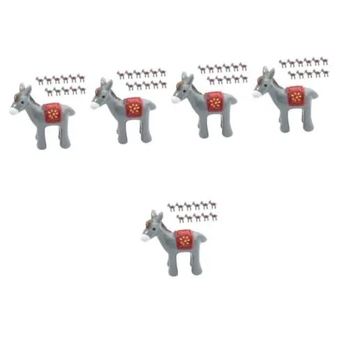 Produktbild: Amosfun 60 Stück Ornamente Mini Esel Figuren Mini Esel Statue Garten Miniatur Tier Mini Harz Tier Ornament Tierfigur Harz Esel Figuren Harz Esel Dekorationen Tierstatue