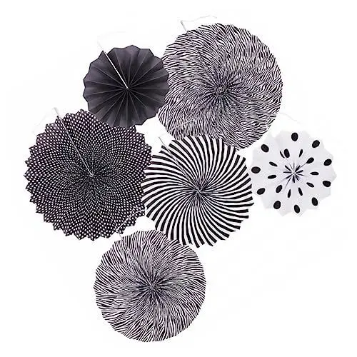 Produktbild: Amosfun 6St Fächerblume aus Papier Hochzeit deckenbehänge Abschlussfeier hängende Fans hochzeitsdeko weihnachtsdeko Kunsthandwerk aus Papier DIY Papierfächer Karikatur Gewebe Anhänger Baby
