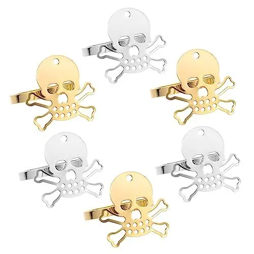 Produktbild: Amosfun 6St Halloween-Serviettenringe Kostümringe zarte Serviettenringe Halloween Party Halloween Dekoration Schnallen für Esstischservietten Serviettenschnallen im Halloween-Stil
