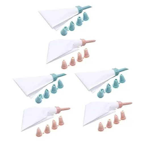 Produktbild: Amosfun 6 Sätze Gebäckbeutel Ornamenttaschen Große Spritzbeutel Tüten Zum Dekorieren Von Kuchen Cremefarbener Spritzbeutel Kuchenglasur-spritzbeutel Kuchen-zuckerguss-Werkzeuge Plastik