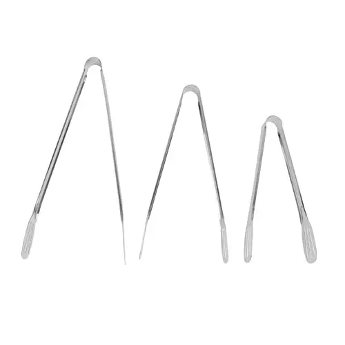 Produktbild: Amosfun 6 Stk Food-Clip Buffetzange Küchenzubehör Steakzange Obstzange Backzange für Lebensmittel kitchen helper kitchenaide grillkoffer werkzeug Edelstahlzange Brotzange Rostfreier Stahl