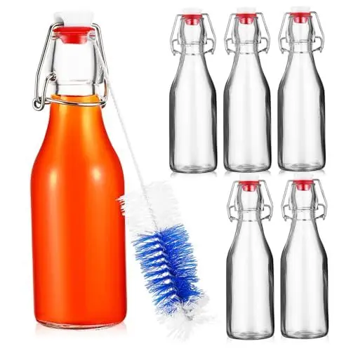 Produktbild: Amosfun 6 Stk Glasflasche kaltes getränk kältekissen Getränke Dispenser flaschenzubereiter Wasserkrug aus Ton Liter Wasserflasche Bierflasche aus Glas Getränkeflasche Übliches Glas