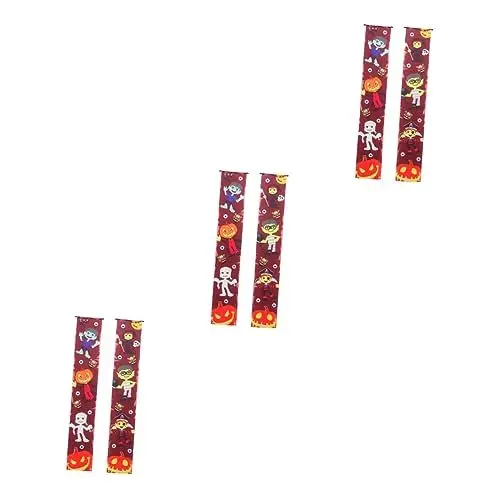 Produktbild: Amosfun 6 Stk Halloween-banner Kürbis-dekor Süßes Oder Saures Veranda-banner Gartenflaggen 12x18 Doppelseitiger Abstand Gruseliges Veranda-schild Happy Halloween Türschild Brown Polyester