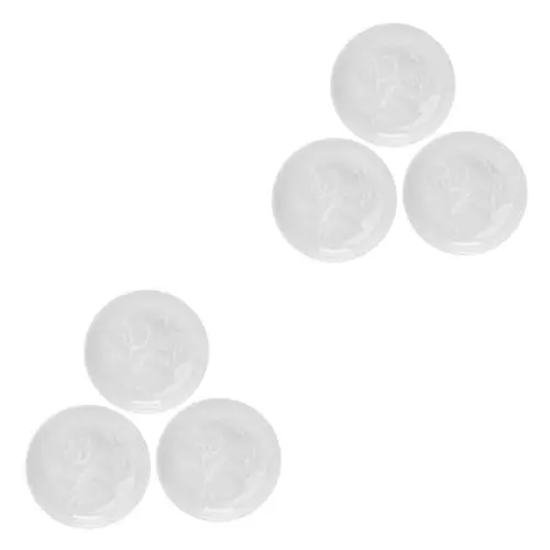 Produktbild: Amosfun 6 Stk Mini-Untertasse popular zuckerdose the sugar jar Zuckerschale Schüsseln zum Dippen von Saucen Sushi-Dip-Schalen Soja Keramikuntertasse für Restaurant Haushalt Untertasse Weiß