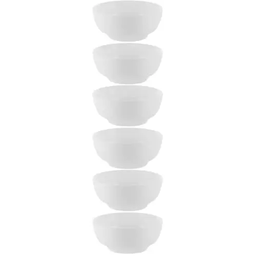 Produktbild: Amosfun 6 Stk Schüssel aus Keramik mit Gewinde Müslischalen aus Steingut Geschirr aus Steingut japanische Ramenschalen ramen bowl instant noodle bowl Keramikschalen weiße Schüssel