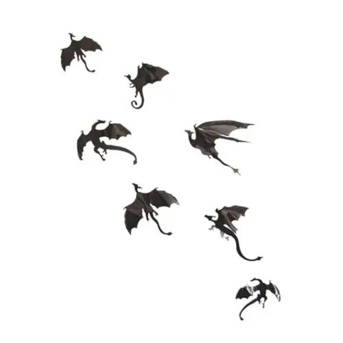Produktbild: Amosfun Verwandeln Sie Ihren 7 Stück Halloween-dinosaurier-wandaufkleber 3d-drachen-aufkleber Pvc-material Vielseitig Verwendbar