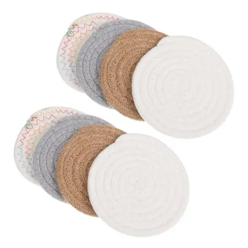 Produktbild: Amosfun 8St Untersetzer Tassenunterlage Boho-Tischdekoration Outdoor-Kissen Boho-Dekoration für den Außenbereich terassenliege schwenkgrill dreibein couchtisch Cup-Pad Baumwollfaden