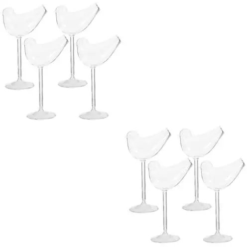 Produktbild: Amosfun 8 Stk Birdie Weinglas Bar Karton Sherry-Gläser Cool Weinkelche hochzeitslaken hochzeitsbingo glastasse juice wine schnapsgläser praktischer Cocktailglasbecher einfacher Trinkbecher