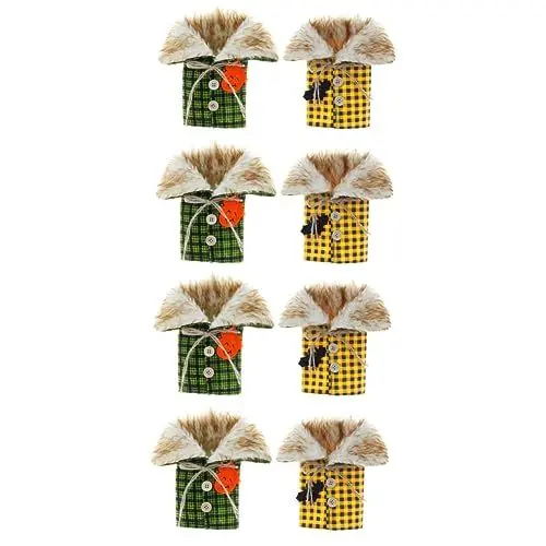 Produktbild: Amosfun 2 Sets Halloween Weinflaschen- Plüsch-filz-abdeckungen Für Stilvolles Party-zubehör 4 Stück X 2