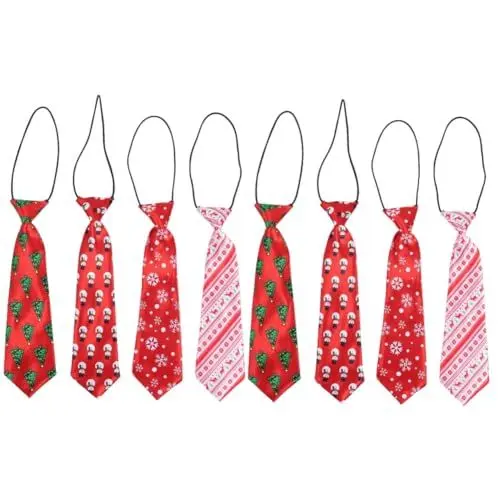 Produktbild: Amosfun 8 Stk Weihnachtskrawatte Für Kinder Kinderkostüm Kinder Strumpf Stuffer Jungenkleidung Krawattengeschenke Kinderkleid Polyestergarn Blumen Erhalten Baby Binden