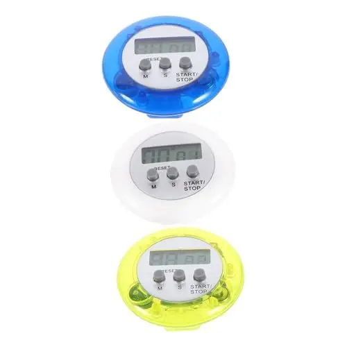 Produktbild: Amosfun 3sets Digitaler Küchentimer Zum Kochen Backen Spiele Gym LCD Stundentimer Abnehmbarer Ständer 3pcs*3