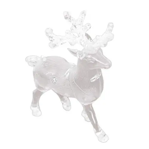 Produktbild: Amosfun Acryl Rentier Figur Weihnachten Deko Figuren Elch Hirsch Skulptur Statue Weihnachtsfiguren Dekofigur Tierfigur Schreibtisch Büro Tischdeko Auto Armaturenbrett Dekoration