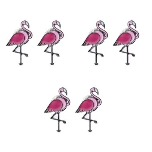 Produktbild: Amosfun Ansteckbrosche 6 Cartoon Hawaiianischer Clip-Flamingo-Schmuck Flamingo Dekorationen Schöne Zarte Geschenke Dekoration Brosche Vogel Pullover Broschen Kleiderclip