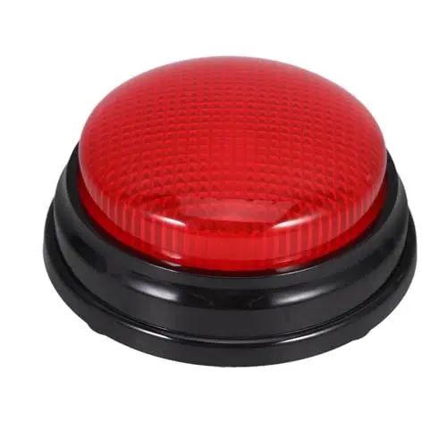 Produktbild: Amosfun Antwortspiel-Summer Kunststoff-Alarmknopf Mit Licht Und Ton Lustiges Quiz Spielshow Party Wettbewerb Antwortknopf Requisiten Rot
