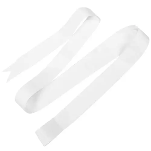 Produktbild: Amosfun Braut Satin Gürtel Hochzeit Schärpe Seidenband Gürtel Lange breite einfache Klassische Band Schärpe für Frauen besonderen Anlass Hochzeitskleid weiß