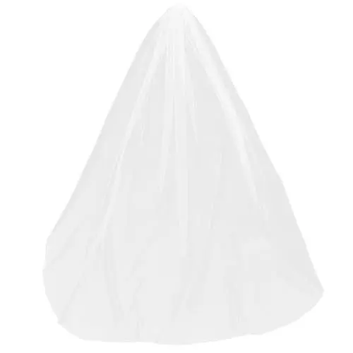 Produktbild: brautschleier lang beige schleier einschichtig mit kamm lang 3 einfach elegant hochzeitszubehör für damen