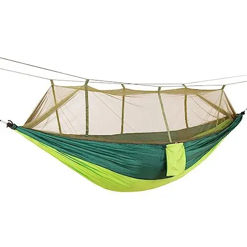 Produktbild: Amosfun Camping-Überdachungszelt Rucksackzelt Camping Zelt ultraleichte Rucksackausrüstung Reisenetz Zelte Outdoor-Zelt Überlebensausrüstung Regenfliegenzelt draussen Hängematte Zubehör