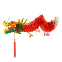 Produktbild: Amosfun Chinesisches Neujahr Drachen Laterne Girlande Kunststoff Hängedeko für Chinesische Neujahr Dekoration Silvester Party Deko Gartendeko