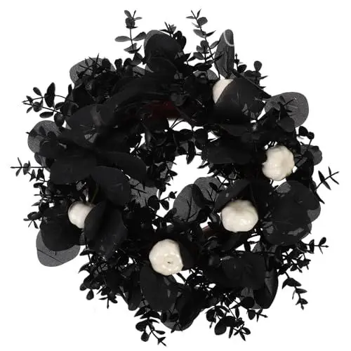 Produktbild: Amosfun Dachrinnenschaufel Halloween-türkranz Halloween-Girlande Halloween-Party-versorgung Halloween-kamindekoration Halloween-hexenkranz Hängender Kranz Anhänger Haushalt Seidenblume
