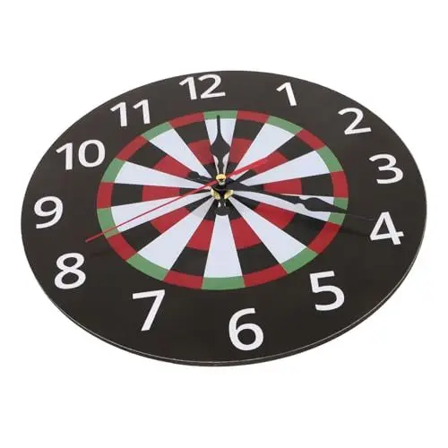 Produktbild: Amosfun Moderne Minimalistische Darts-Scheibe Als Wandkunst Nicht Tickend Dekorative Uhr für Jungen- und Mädchenzimmer