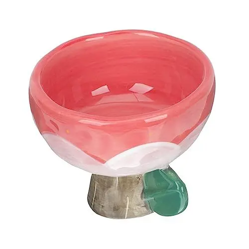 Produktbild: Amosfun Dessert Salatschüssel Dessertschale mit Fuß Puddingbecher auf Fuß Nachtisch Dessertbehälter pudding schalen dessertschalen Dessert-Keramikbecher zart geformte Dessertschale