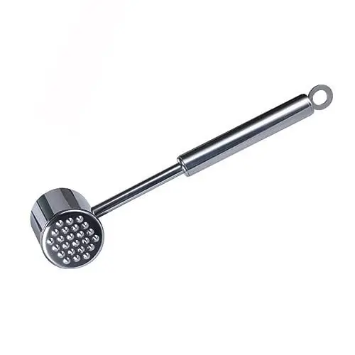 Produktbild: Amosfun Fleischzartmacher Zartmacher Kochen Rinderhammer Fleischstampfer Fleischklopfhammer Steakzartmacher küchenwerkzeug fleischklopfer fleischwolf Zartmacherhammer Steakhammer Silver