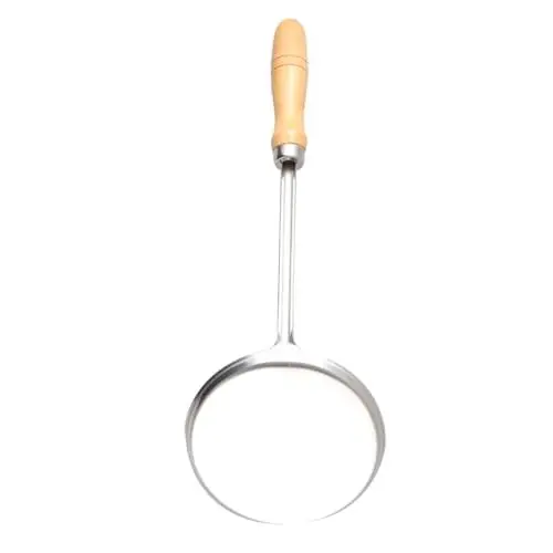 Produktbild: Amosfun Bratlöffel Mit Ergonomischem Griff Flaches Design Edelstahl Rostfrei Für Fritteuse Spülmaschinenfest