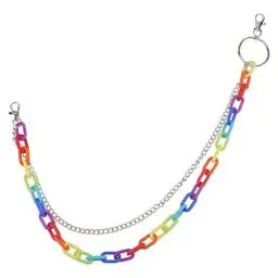 Produktbild: Amosfun Hosenkette Taillenkette jeans ketten Körperkette Bunt taille Hip Hop kette Bauchkette Frauen Damen Mädchen Punk Kleidung Hosen Rock Dekoration Zubehör