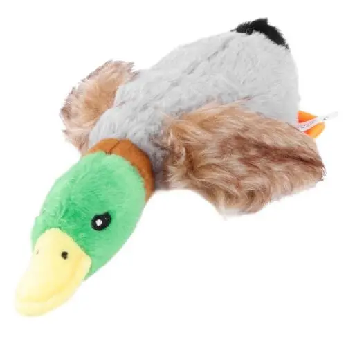 Produktbild: Amosfun PlüSch-Hundespielzeug Ente Quietschend UnzerstöRbar Interaktives Spielzeug FüR Kleine Und GroßE Hunde 26 cm FöRdert Spielerisches Lernen Und Stressabbau