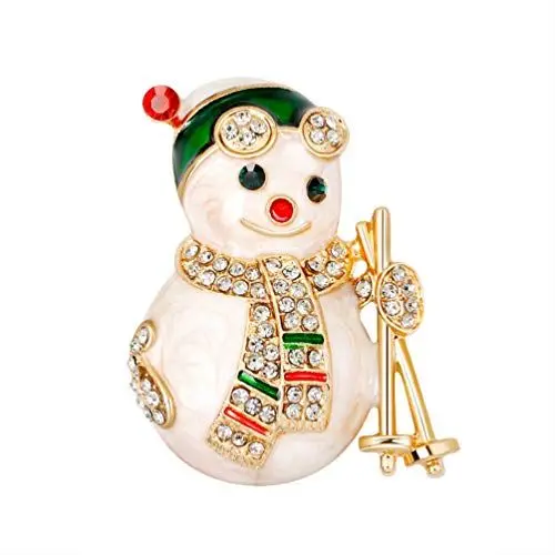 Produktbild: Amosfun Karikaturfrauen-Geschenkbroschen des Weihnachtsbroschen-Schneemannstiftes Bunte für DIY Zusätze der Kleidungsbeutelrucksack-Jackenhutschmucksachen