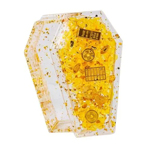 Produktbild: Amosfun Kasten Geschenkbox mit Kristallsarg Sarg-Schmucketui Sarg Container Halloween Schmuckbox Kristall Schmuckbox spaß Sarg Sarghalter Sarg-Leckerli-Boxen für Halloween Yellow