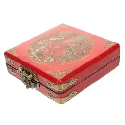 Produktbild: Amosfun Kasten Ohrringe Organizer Für Frauen Ringbox Für Den Antrag Vintage Ringetui Schmuck-vitrine Verlobungsringetui Schmuck-Ring-Box Ohrring-Organizer-Fach Mit Deckel Hölzern Kompass