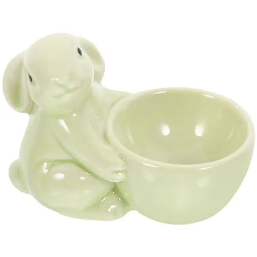 Produktbild: Amosfun Keramik-Kaninchen-Eierbecher Hasenohr-Design Eierhalter Osterhase Hase Teelichthalter Für Ostern Frühlingsdekoration Abendessen Esszimmer Tischdekoration Grün