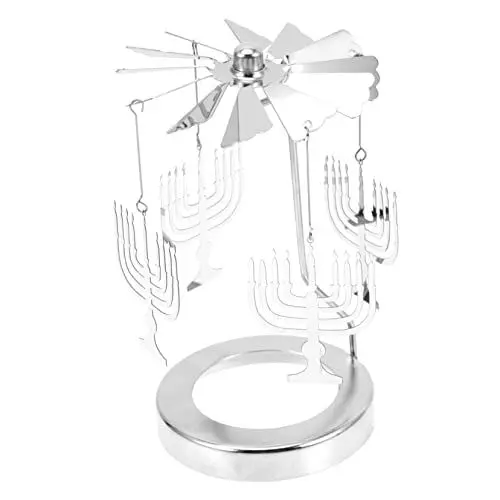 Produktbild: Amosfun Kerzenhalter Hochzeitskerzenständer Goldene Tischdekoration Für Party Teelichthalter Für Weihnachten Teelichthalter Dekorativ Drehende Kerze Rotieren Metall Glas Rostfreier Stahl