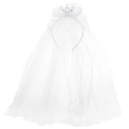 Produktbild: Amosfun Kinder Schleier Hochzeit Mädchen Schleier Weiß Kurze Schleier Braut Hochzeit Haar Zubehör für Braut Hochzeit Studio Kostüm Party Foto Prop