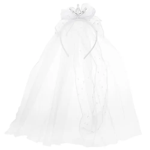 Produktbild: Amosfun Kinder Schleier Hochzeit Mädchen Schleier Weiß Kurze Schleier Braut Hochzeit Haar Zubehör für Braut Hochzeit Studio Kostüm Party Foto Prop