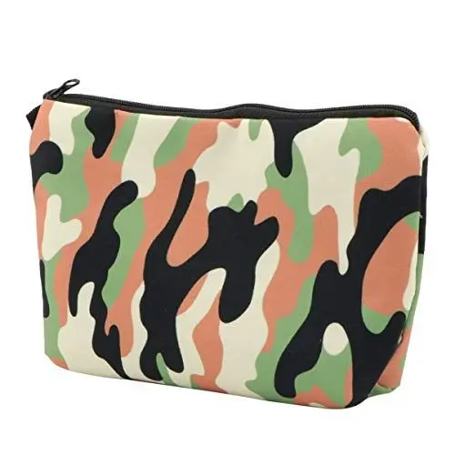 Produktbild: Amosfun Kosmetik Tasche Mit Digitaldruck Und Tarnmuster Bedruckte Federmäppchen Kosmetiktasche Kosmetiktäschchen Für Mädchen Make-up-Tasche Fräulein Beutel Kleine Geldbörse Schwamm