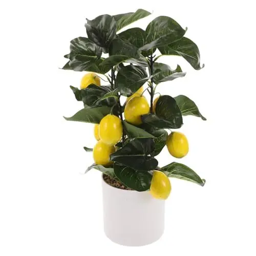Produktbild: Amosfun Künstliche Zitronenbaum-Topfpflanze 16 Zoll Kleiner Zitronenbaum Künstlicher Obst-Zitronenbaum Mit Vase Topf-Zitronenbaum Für Heimdekoration Limonaden-Partyzubehör