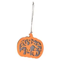 Produktbild: Amosfun Kürbislaterne Halloween Leuchtschild Hängende Kürbislichter Halloween-baumschmuck Dekoratives Licht Für Halloween Halloween-kürbis-Ornament Halloween-partylicht Holz Orange