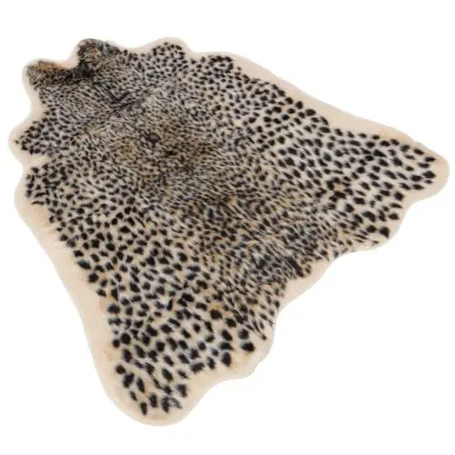 Produktbild: Amosfun Leoparden-Print, Kunst-Plüsch-Teppich mit Leopardenmuster, Fußmatte für Zuhause, Büro, Wohnzimmer, Esszimmer, Geschenk