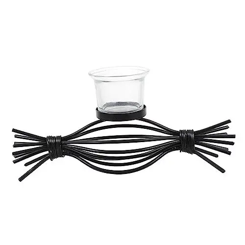 Produktbild: Amosfun Leuchter-Ornament Hochzeitskerzen Kerzenhalter Spitzkerzen Kerze Votivhalter Hochzeitstischdekoration Tischdekoration Für Die Hochzeit Hochzeitsdekoration Verjüngt Eisen Black