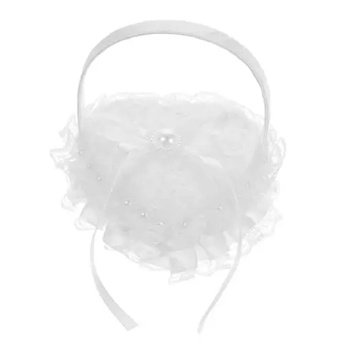 Produktbild: Amosfun Herzförmiges Kissen Für Hochzeitshalter Trägerkissen Personalisierte Hochzeit Elegantes Halterkissen Griff Hochzeit Blumenmädchen Korb