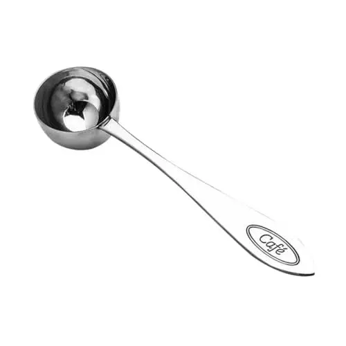 Produktbild: Amosfun Messlöffel für Kaffee Espresso Kaffeebohne flüssiger Messbecher Kaffee-Messlöffel Esslöffel messen Kaffeemesslöffel küchenlöffel Gewürzmesslöffel Zuckerlöffel Edelstahl 304 Silver