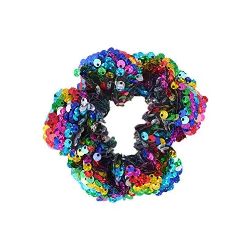 Produktbild: Amosfun Metallic Haar Haargummis Weihnachten Glitter Meerjungfrau Haar Scrunchie Haar Seil Haarbänder Krawatte Pferdeschwanz Inhaber für Kinder Frauen Mädchen