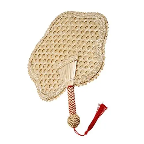 Produktbild: Amosfun Natürliche Fans Hand- Gewebt Weizen Stroh Fan Ältere Sommer Natürliche Hand Rocker Fan Chinesische Hand Fan