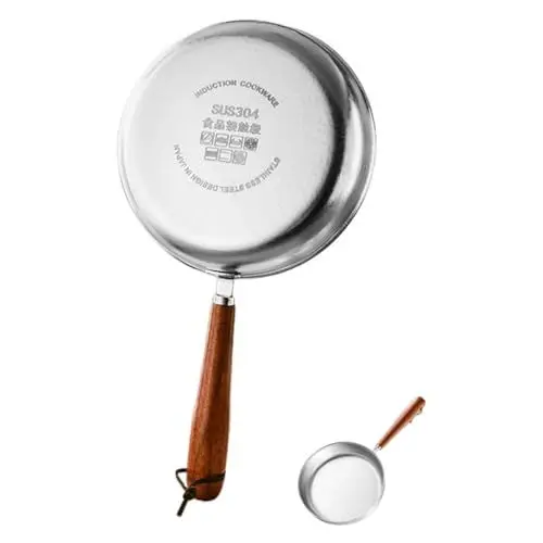 Produktbild: Amosfun Mini-bratpfanne Antihaftbeschichtete Grillpfanne Aus Edelstahl für Eier Pfannkuchen Bratpfannen-set