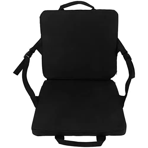 Produktbild: Amosfun Outdoor-Faltkissen Kleiner Klappstuhl Tribünenstühle mit Rückenlehne und Kissen Strandstuhl tragbarer Outdoor-Stuhl Gartenstuhl faltbar Lounge-Sessel Pad Campingstuhl Angelstuhl