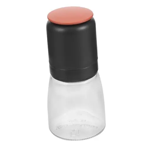 Produktbild: Amosfun Manuelle Pfeffermühle Edelstahl 304 Pp-material 150 Ml Flasche Schwarz Leicht Zu Reinigen Nicht Saugfähig Glasboden